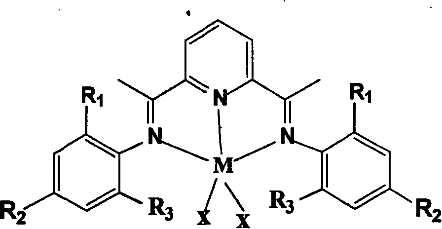 Post-transition metal catalytic system for synthesizing branched polyethylene and its use