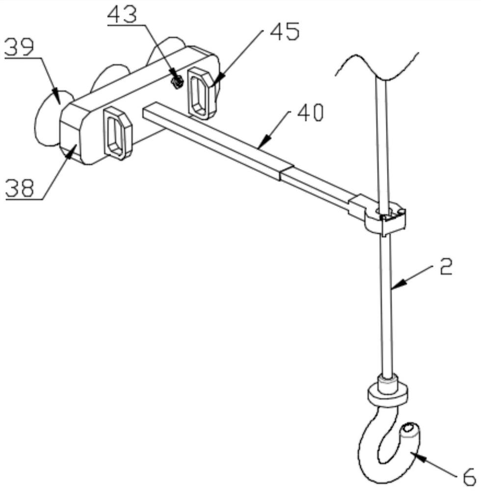 Anti-shaking type hanging basket device for building high-altitude operation