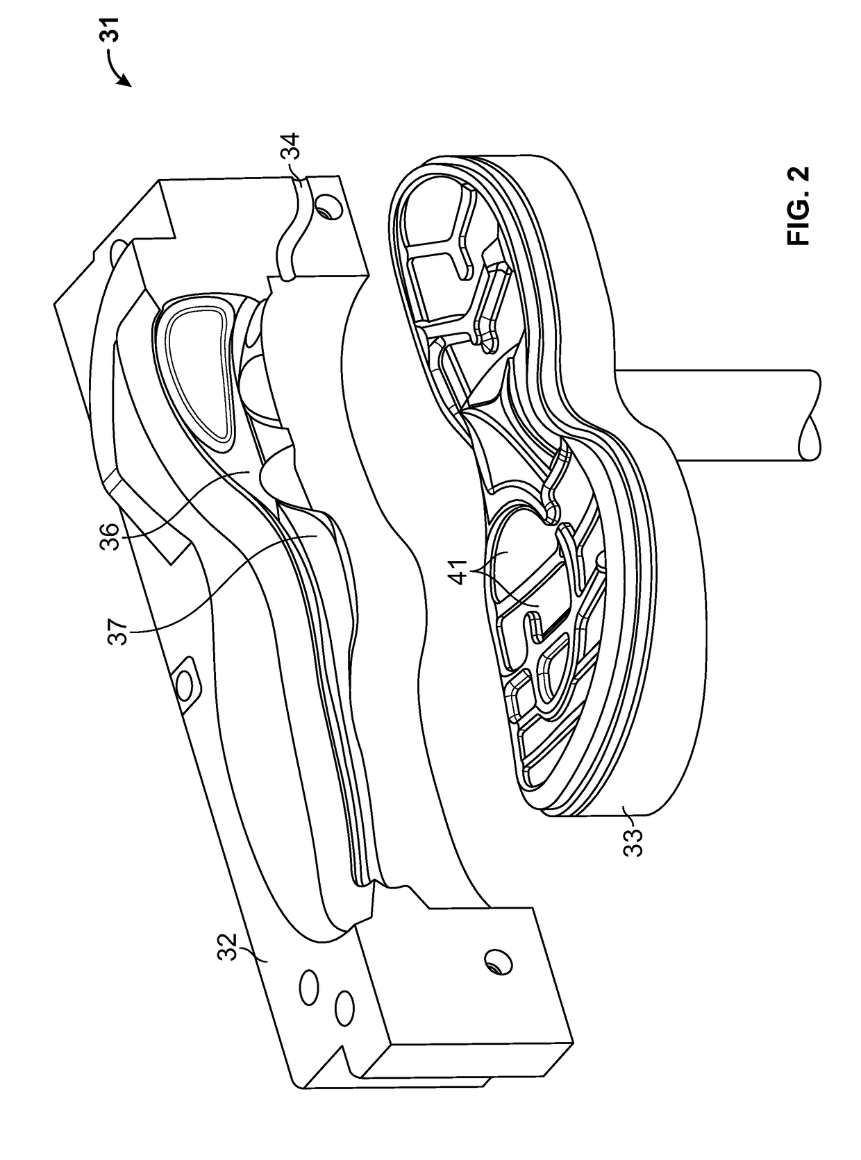 Shoe part shaping insert to be placed in a mold