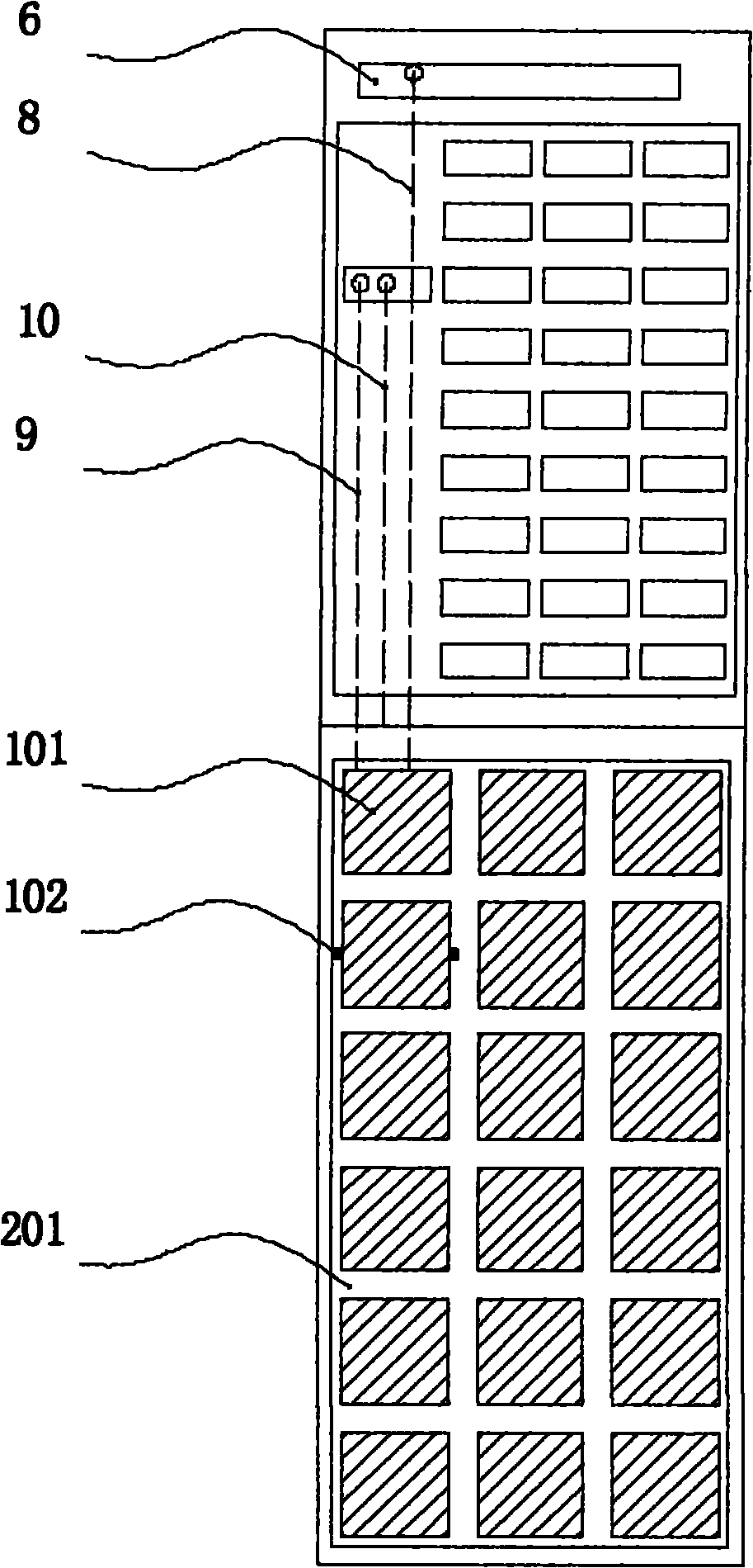 Cloud computing server system for heat dissipation, energy conservation and safe data storage