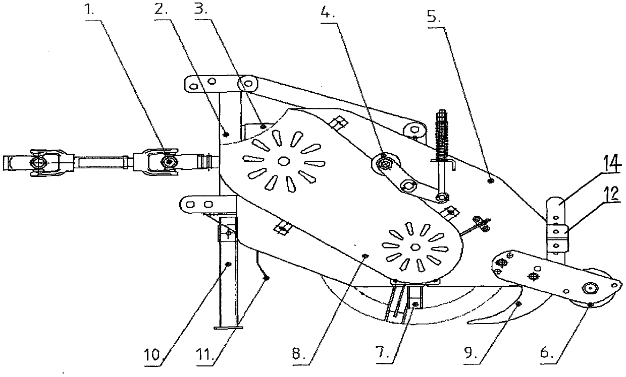 Ridge-planting straw crushing and returning machine for ridge-furrow operation