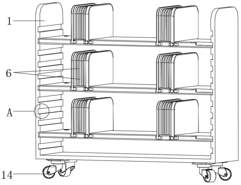 Western medicine storage rack for hospital pharmacy