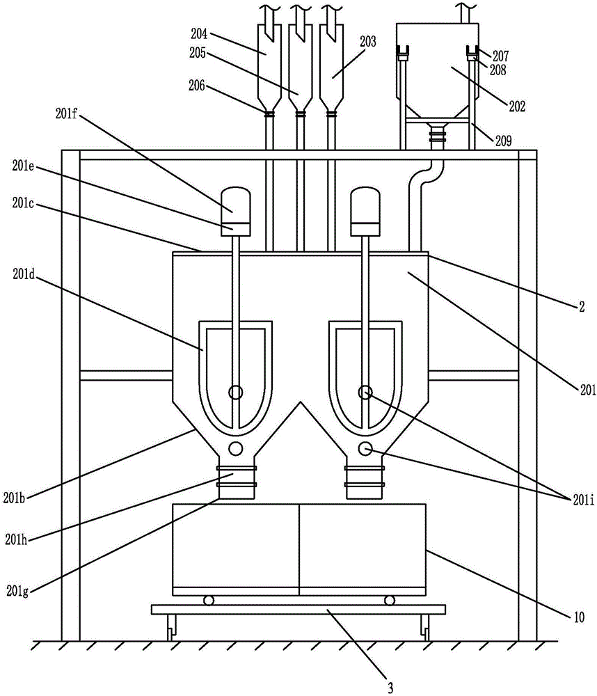 Production line and method of non-autoclaved light building blocks