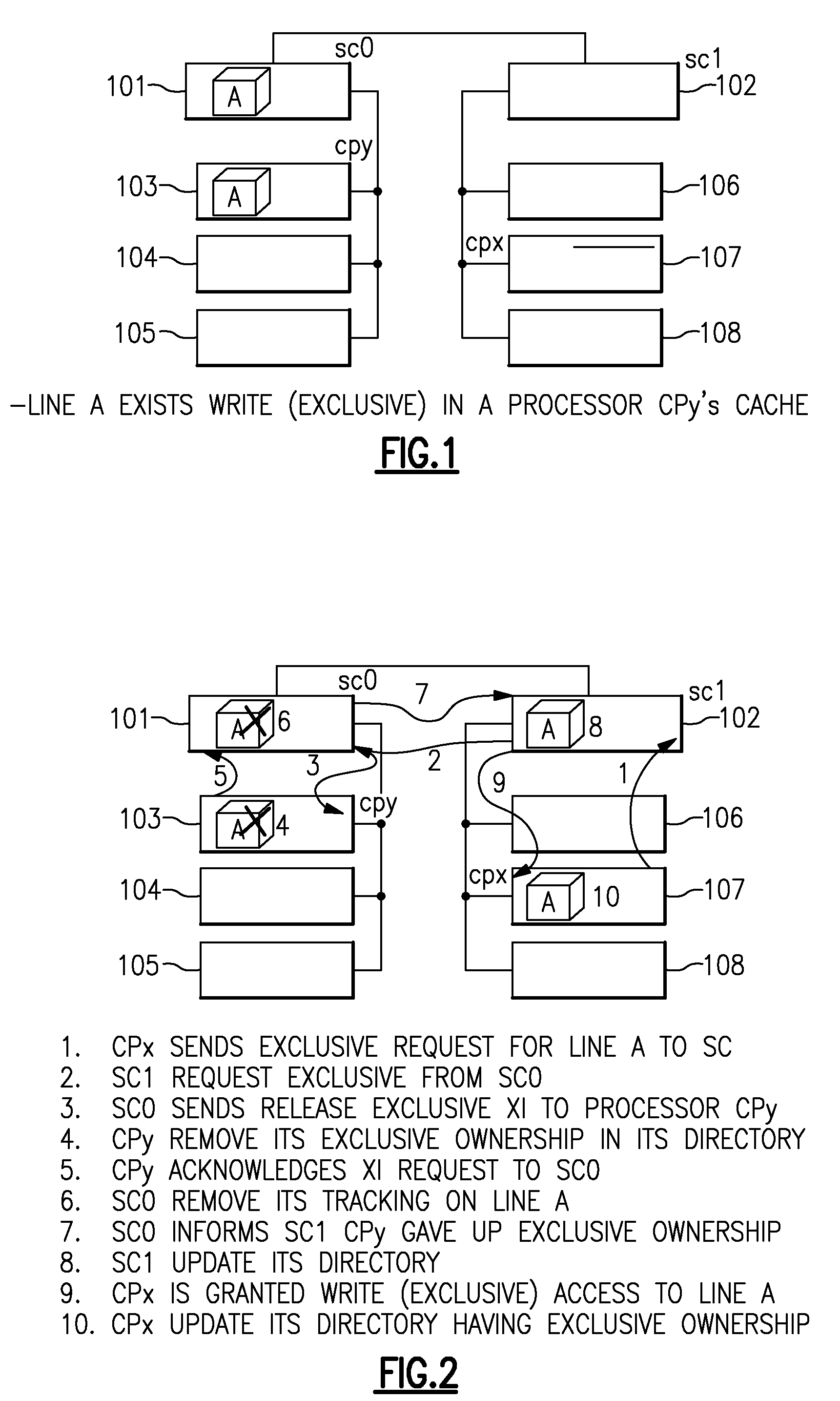 Method and apparatus for active software disown of cache line's exlusive rights