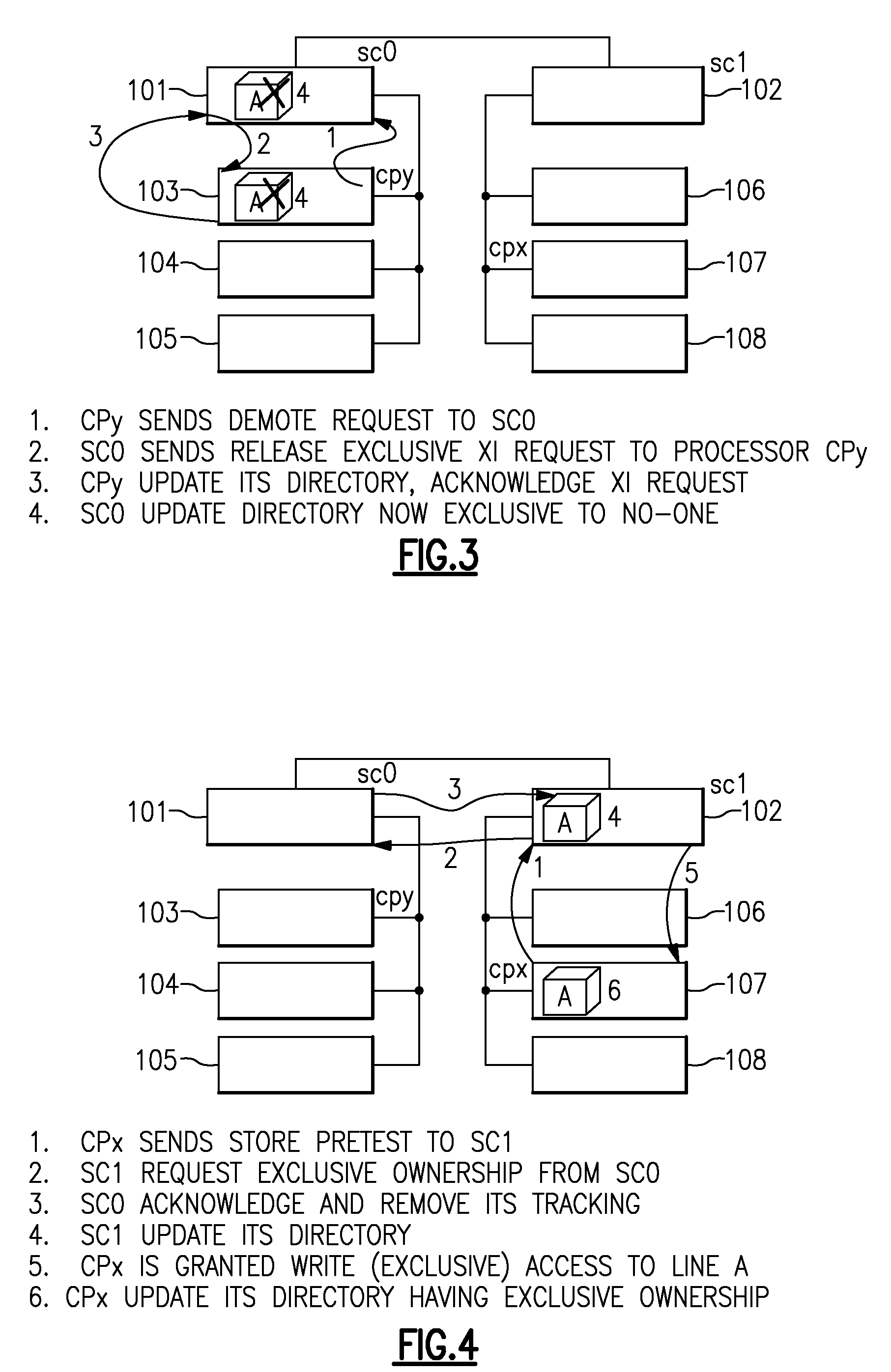 Method and apparatus for active software disown of cache line's exlusive rights