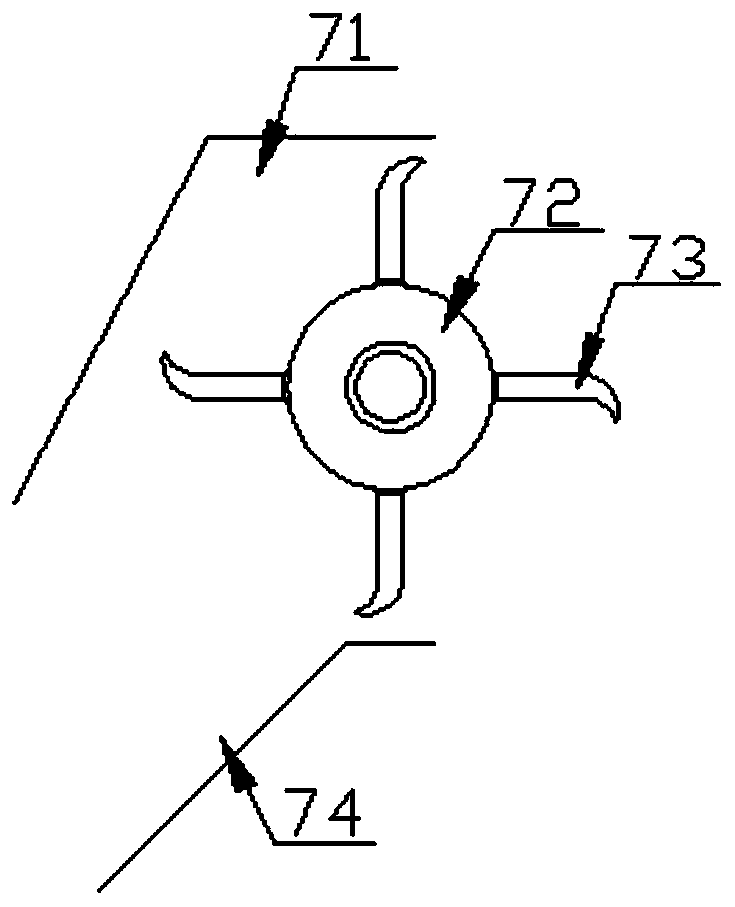 Scutching device for textile production