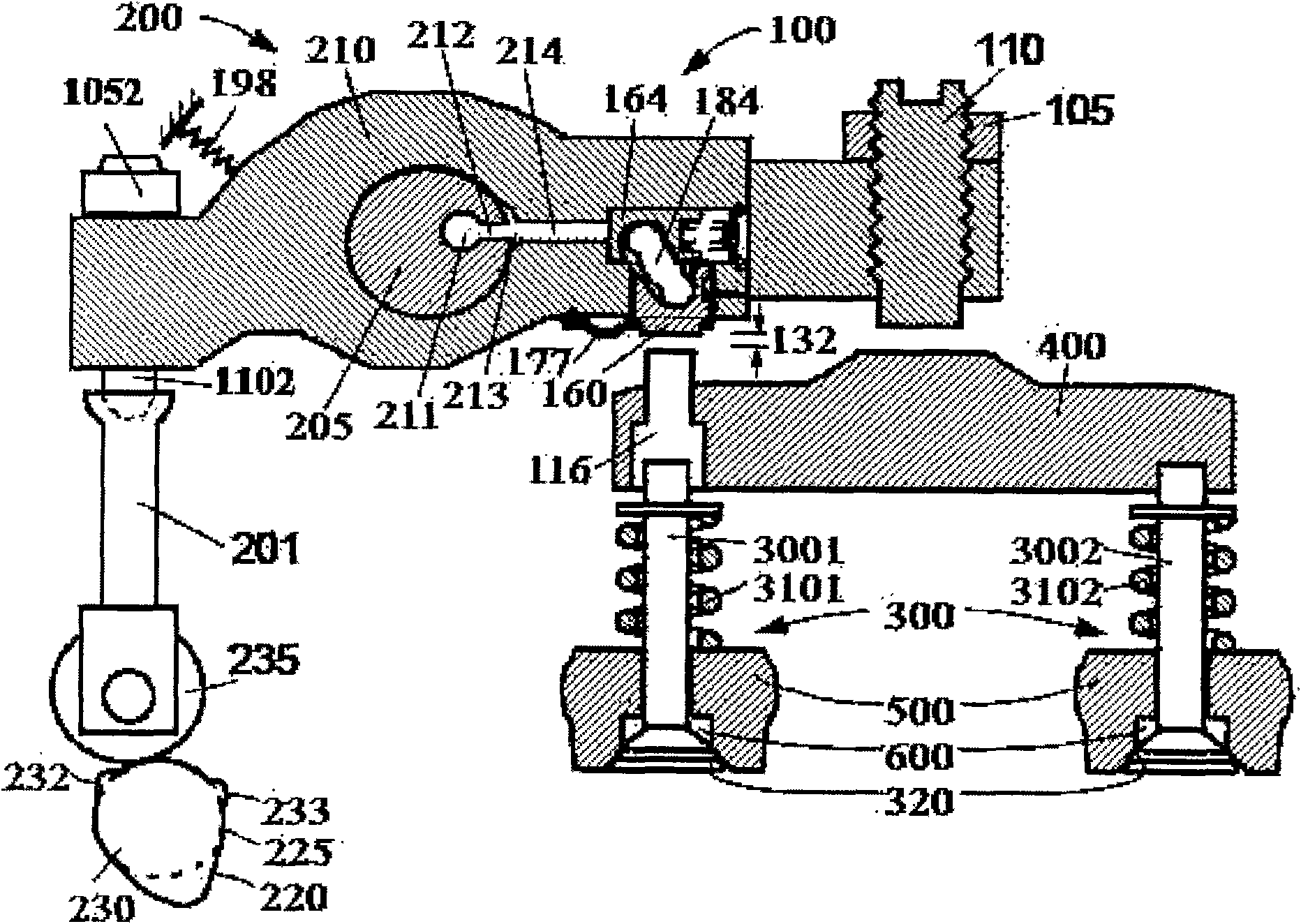 Braking device of engine