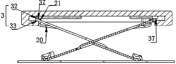 A key switch device supported by sheet metal scissor feet with elastic hook limit structure