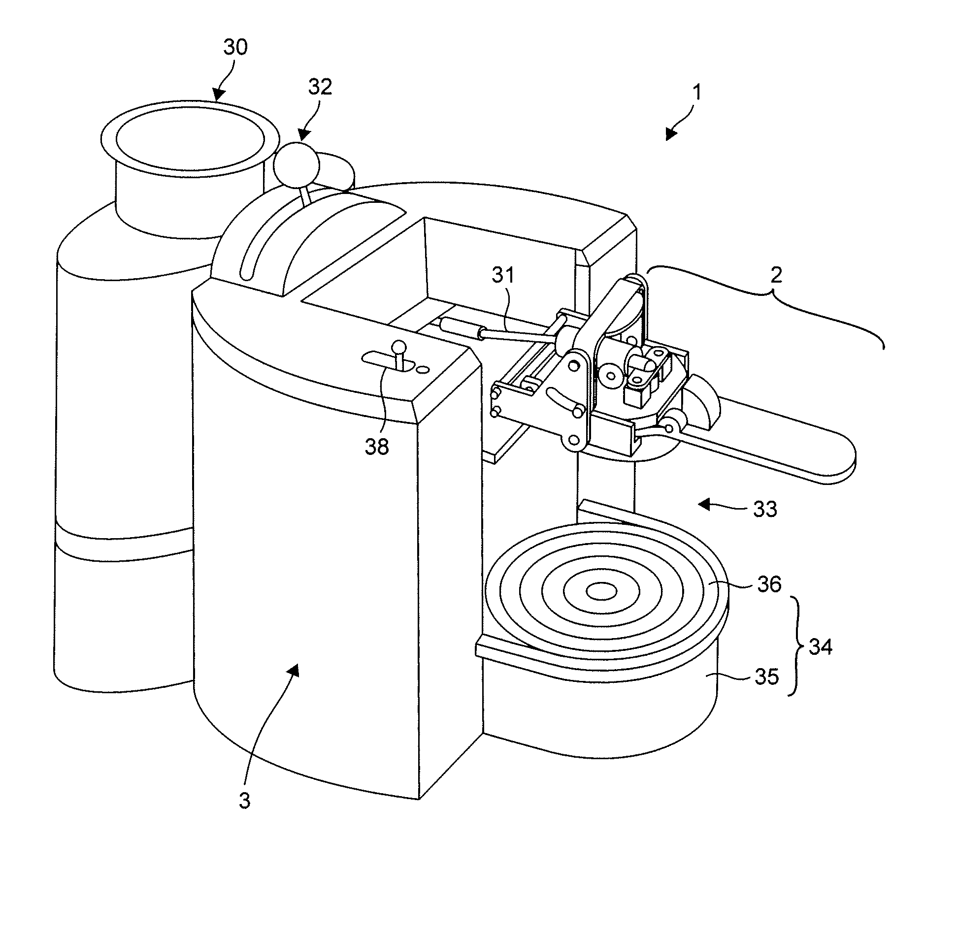 Device for preparing a drink from a capsule by injection of a pressurized fluid and capsule-holder adapted therefore