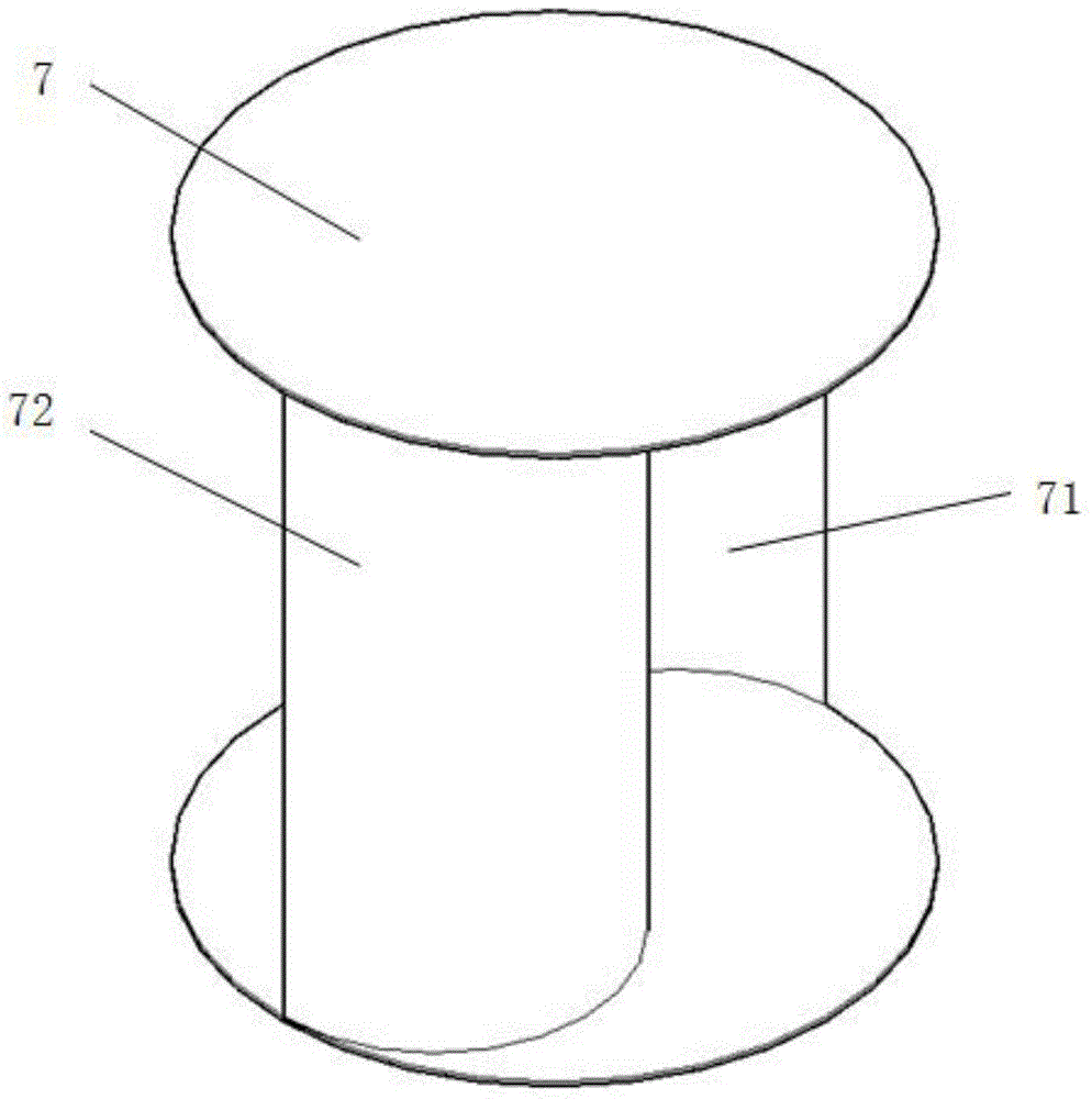 Vertical shaft tidal current energy power generating device and application thereof