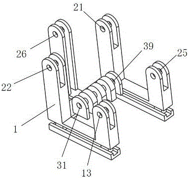 Planar three-range-of-motion loading robot with multi-unit connection rod driving function