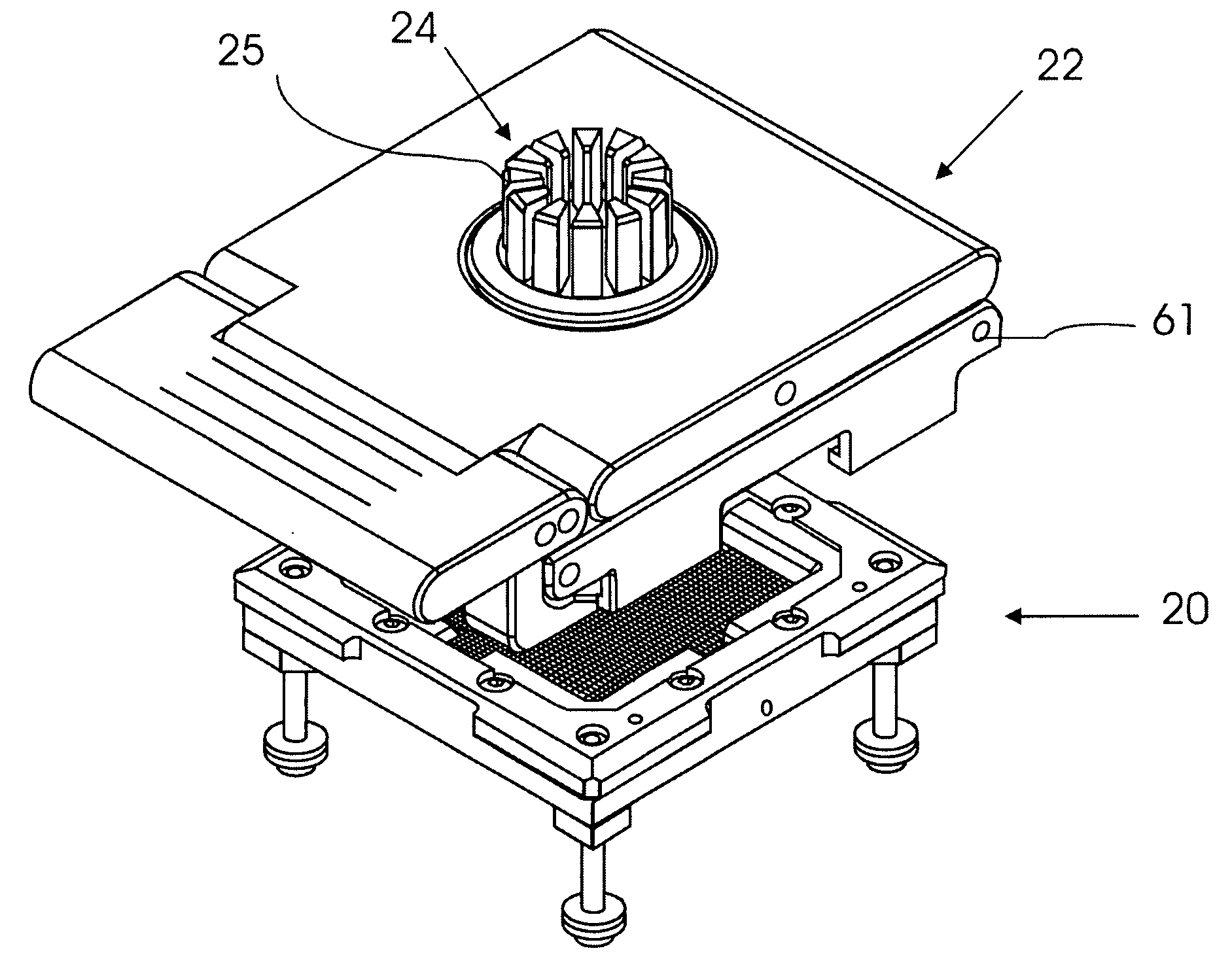 Test socket-lid assembly