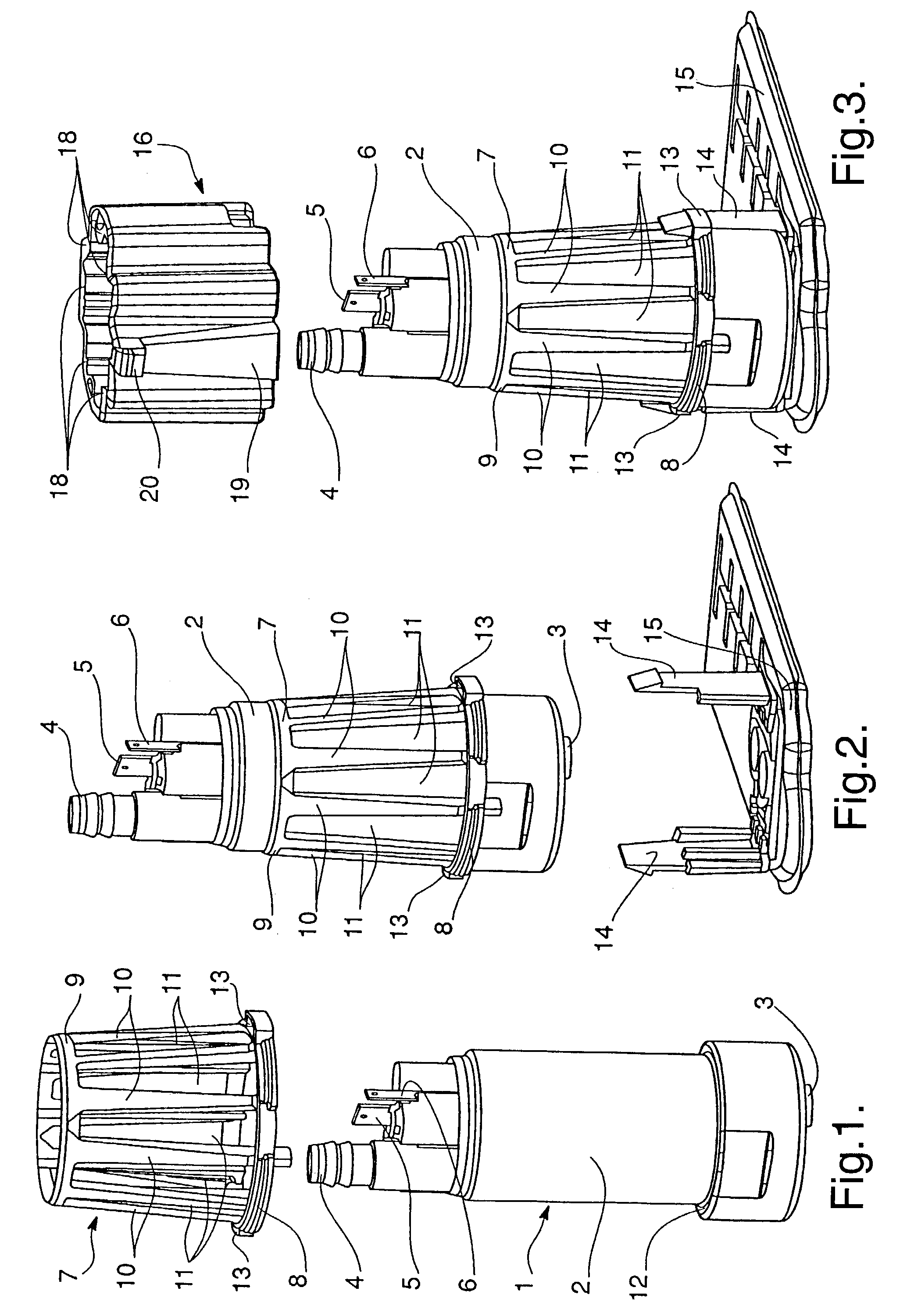 Process for assembly of an electric pump, and a vibration damper for such a pump