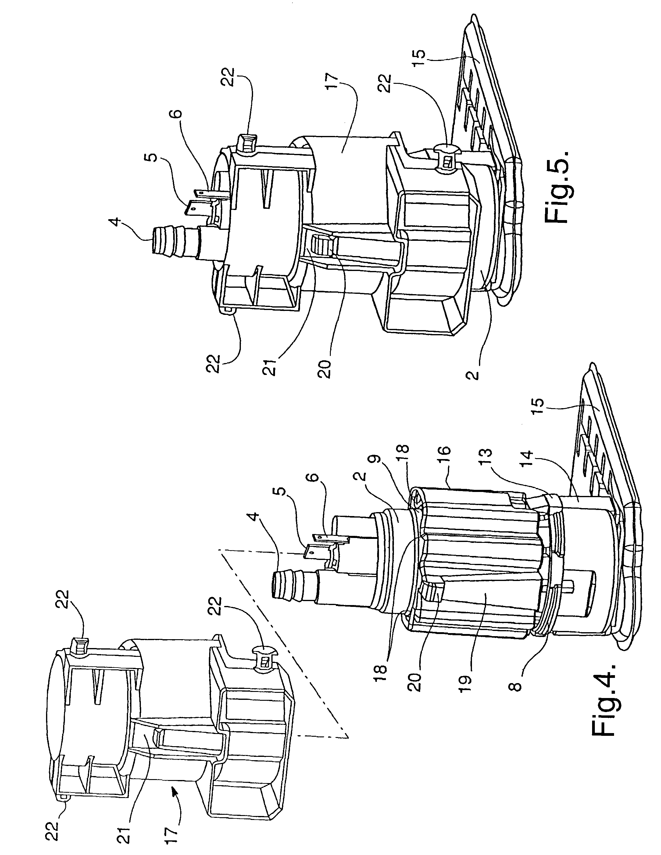 Process for assembly of an electric pump, and a vibration damper for such a pump