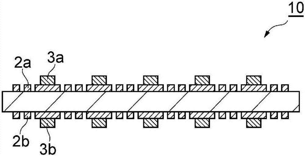 Structure containing conductor circuit, method for manufacturing same, and heat-curable resin composition