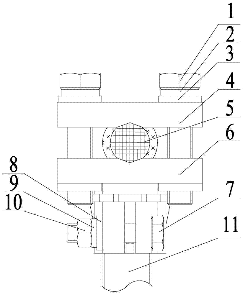 A casting special-shaped crimping clamp