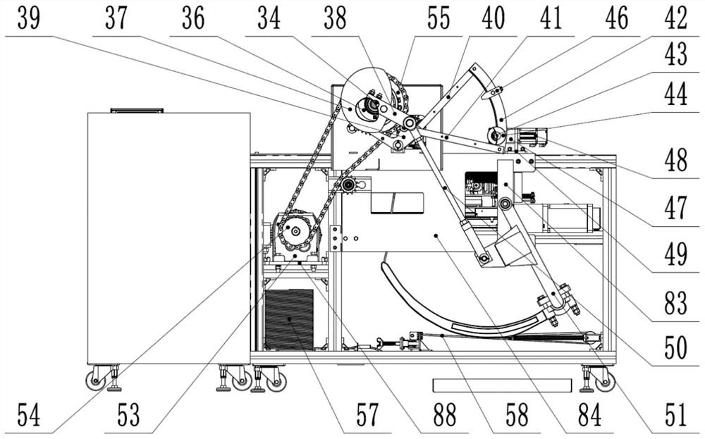 Continuous knotting test bench for multiple groups of knotters