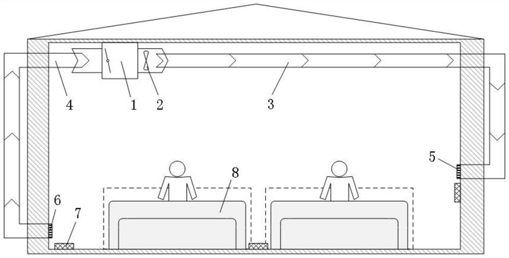 Intelligent ventilation monitoring system based on limited sensor and monitoring method