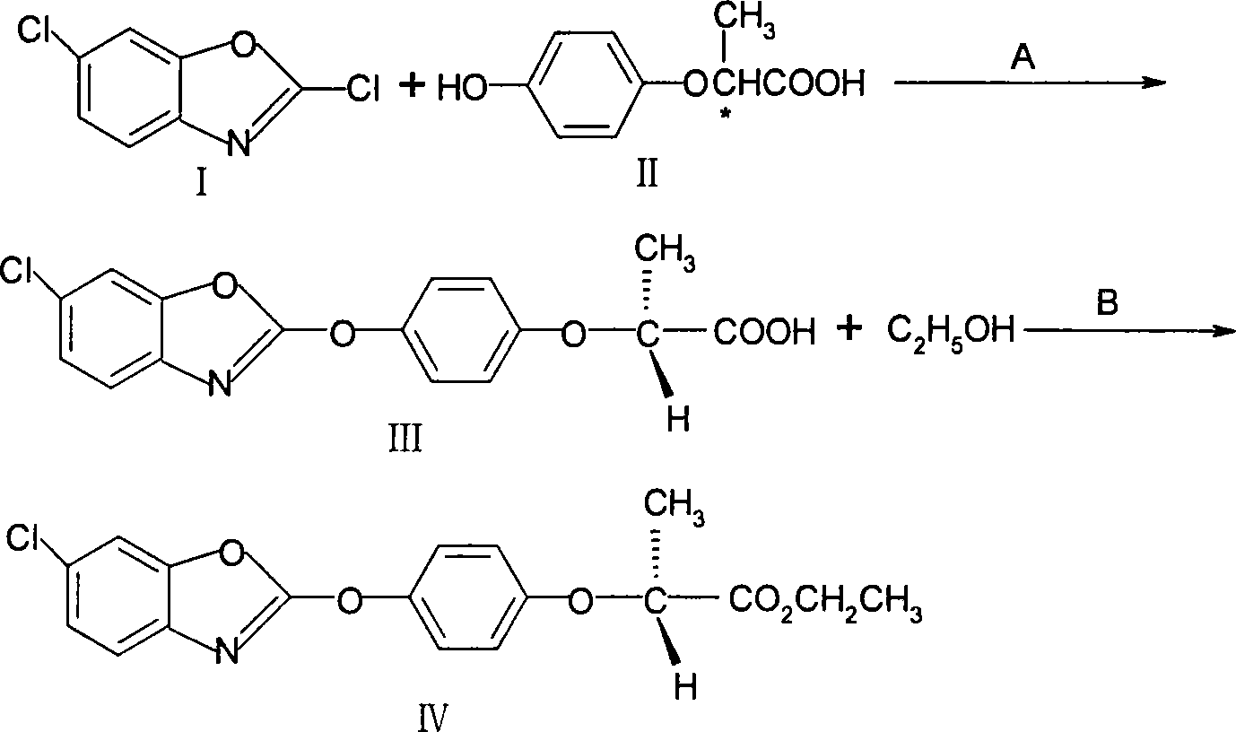 Method for preparing herbicide fenoxaprop-p-ethyl