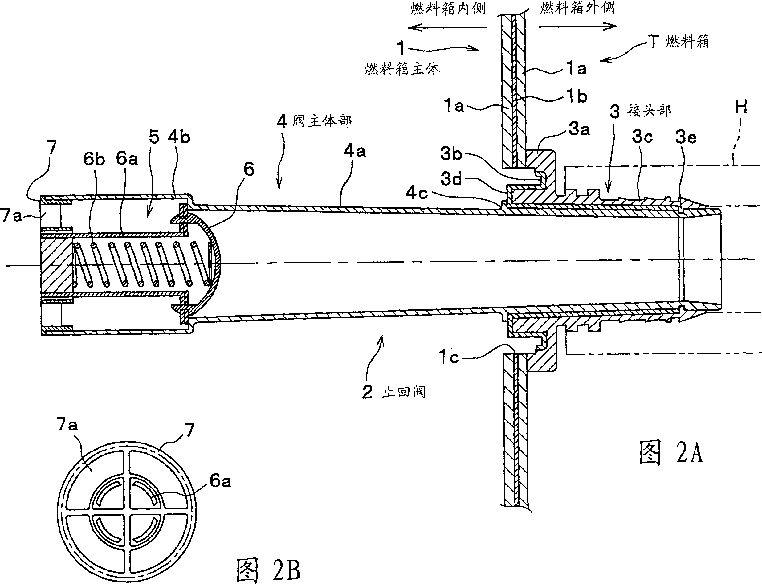 Connecting structure for parts in fuel tank made of resin