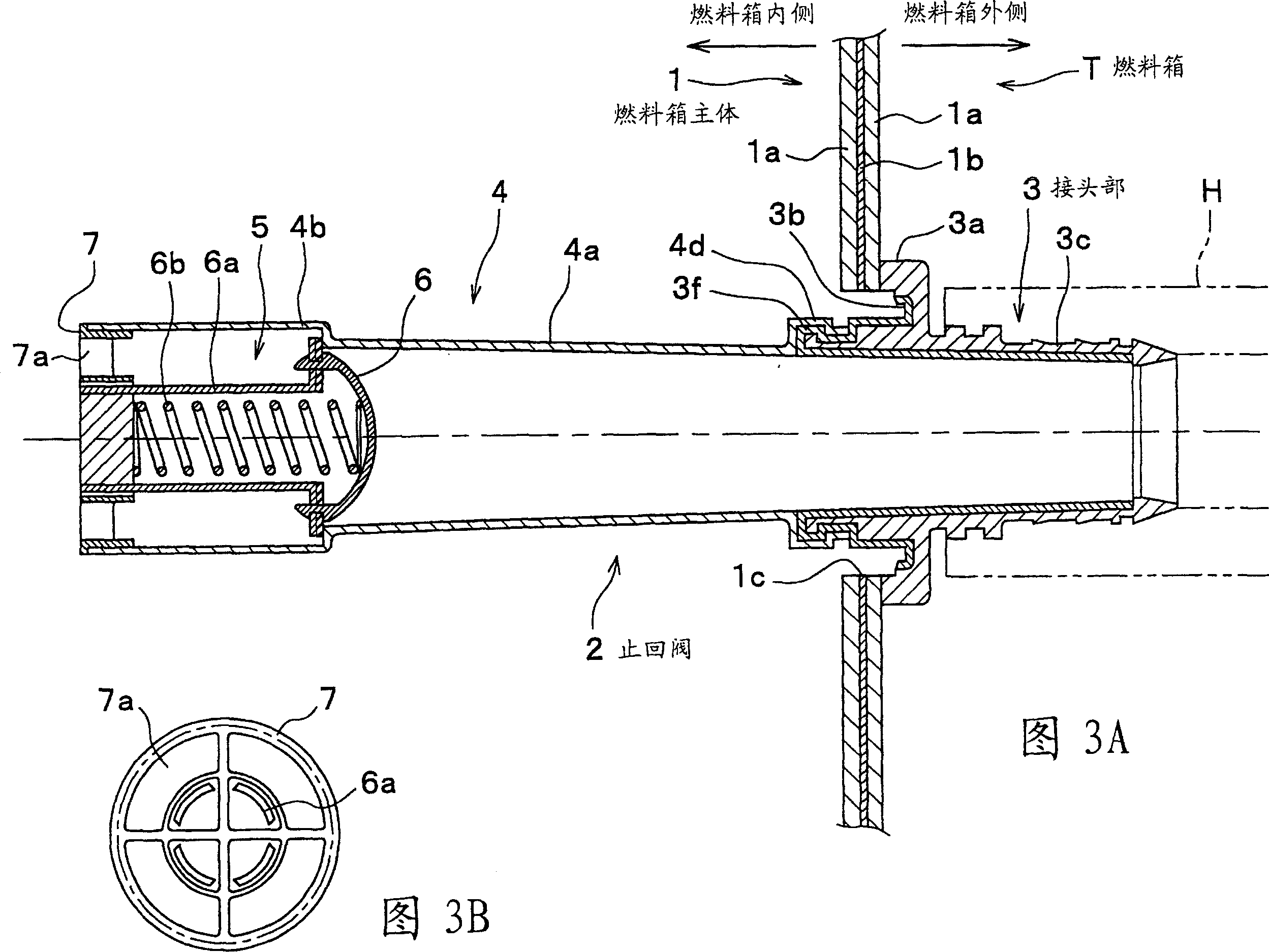 Connecting structure for parts in fuel tank made of resin