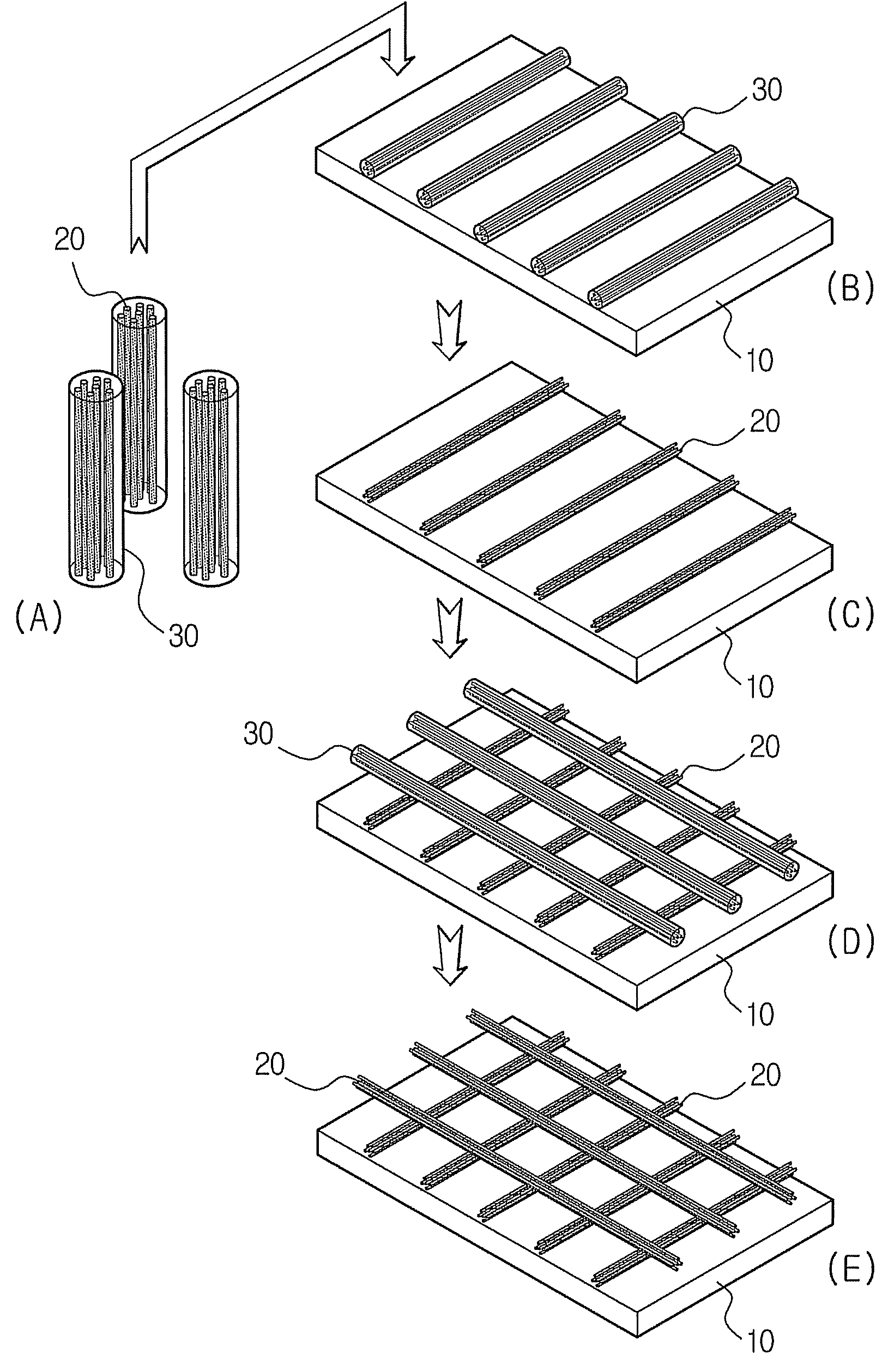 Method of preparing patterned carbon nanotube array and patterned carbon nanotube array prepared thereby