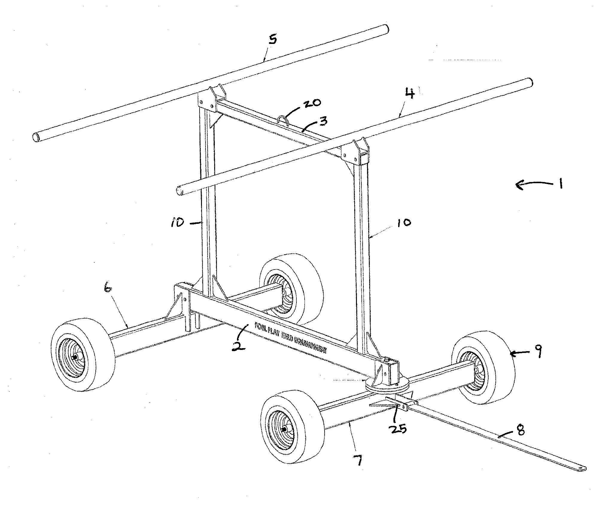 Cart for Transporting Sport Fence Panels