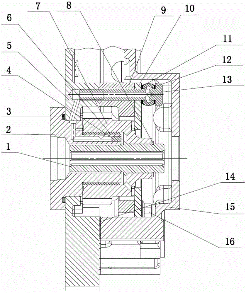 Opposed double hydraulic pump power take-off device for diesel engine