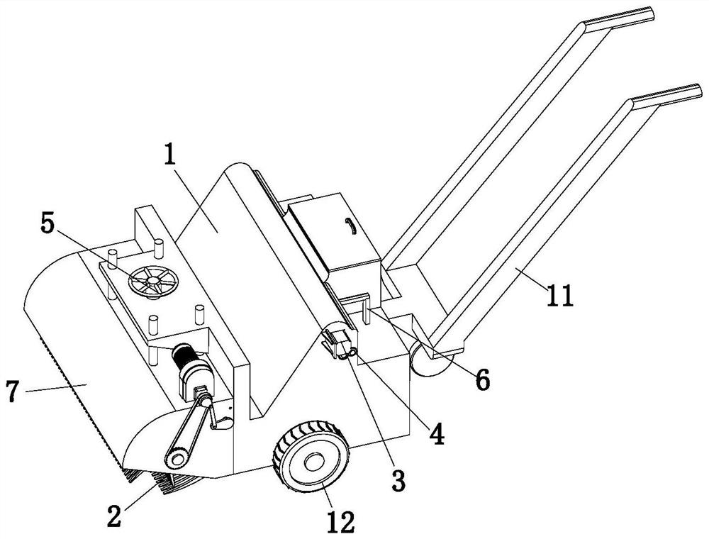 A garden lawn leaf cleaning device