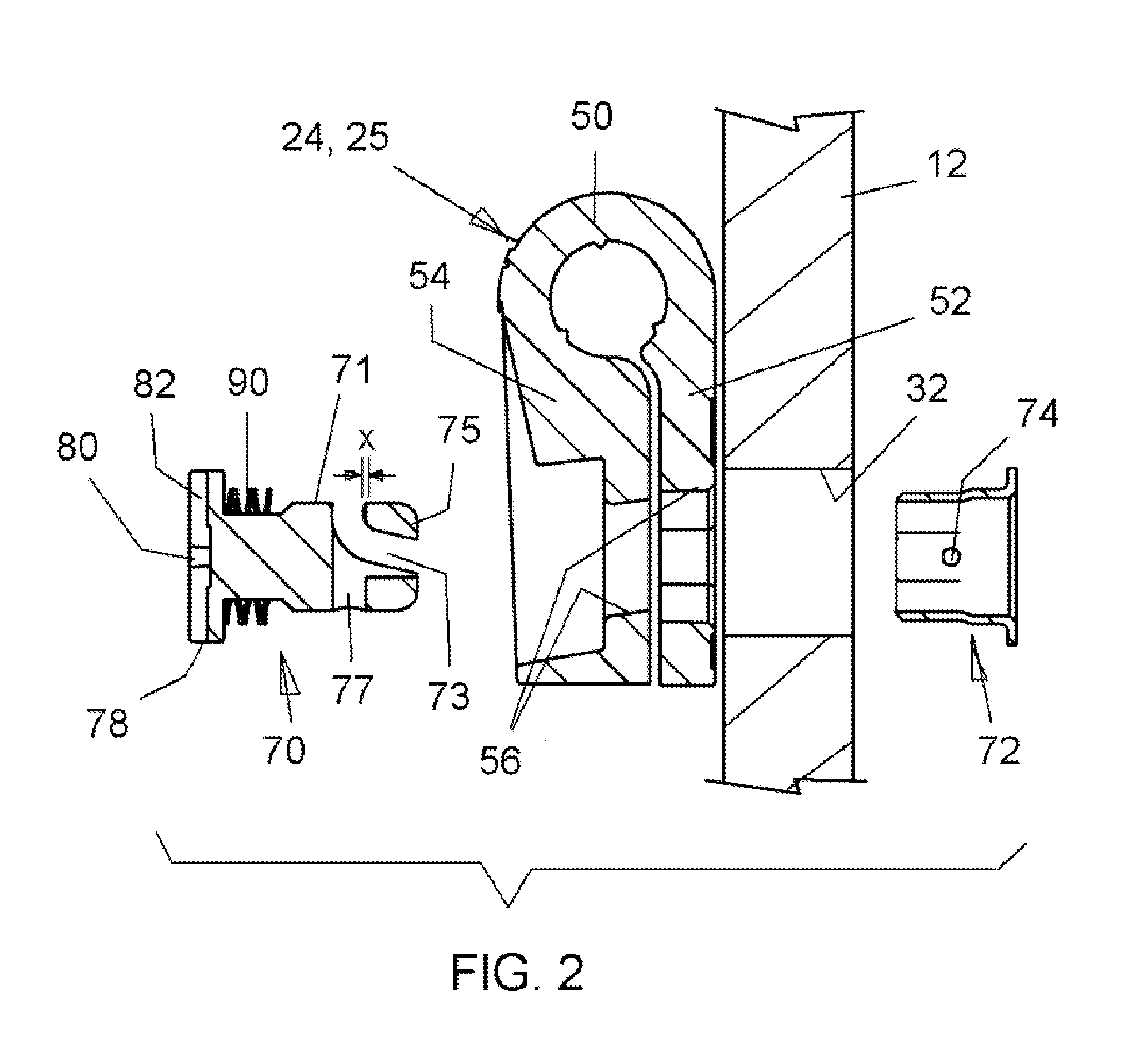 Helmet with partial turn faceguard mounting