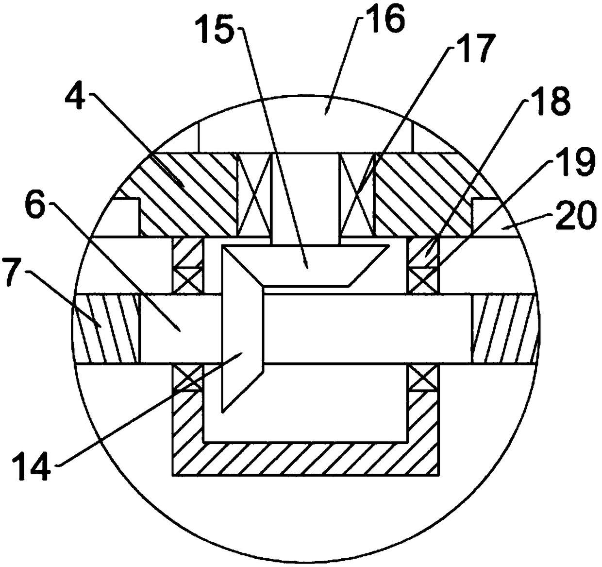 Two-hole perforating device for food packaging box side wall paper board