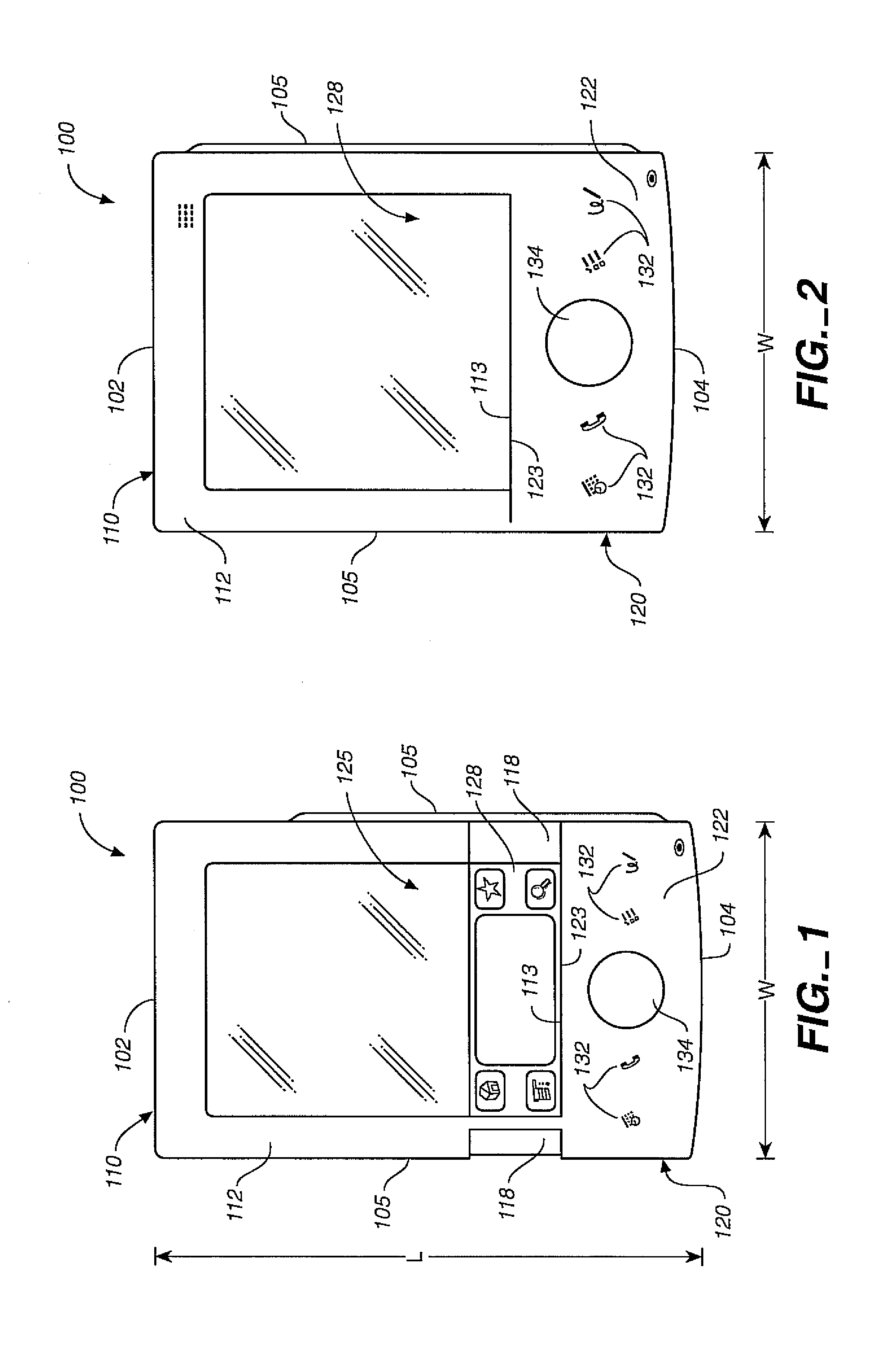 Handheld computer having moveable segments that are interactive with an integrated display