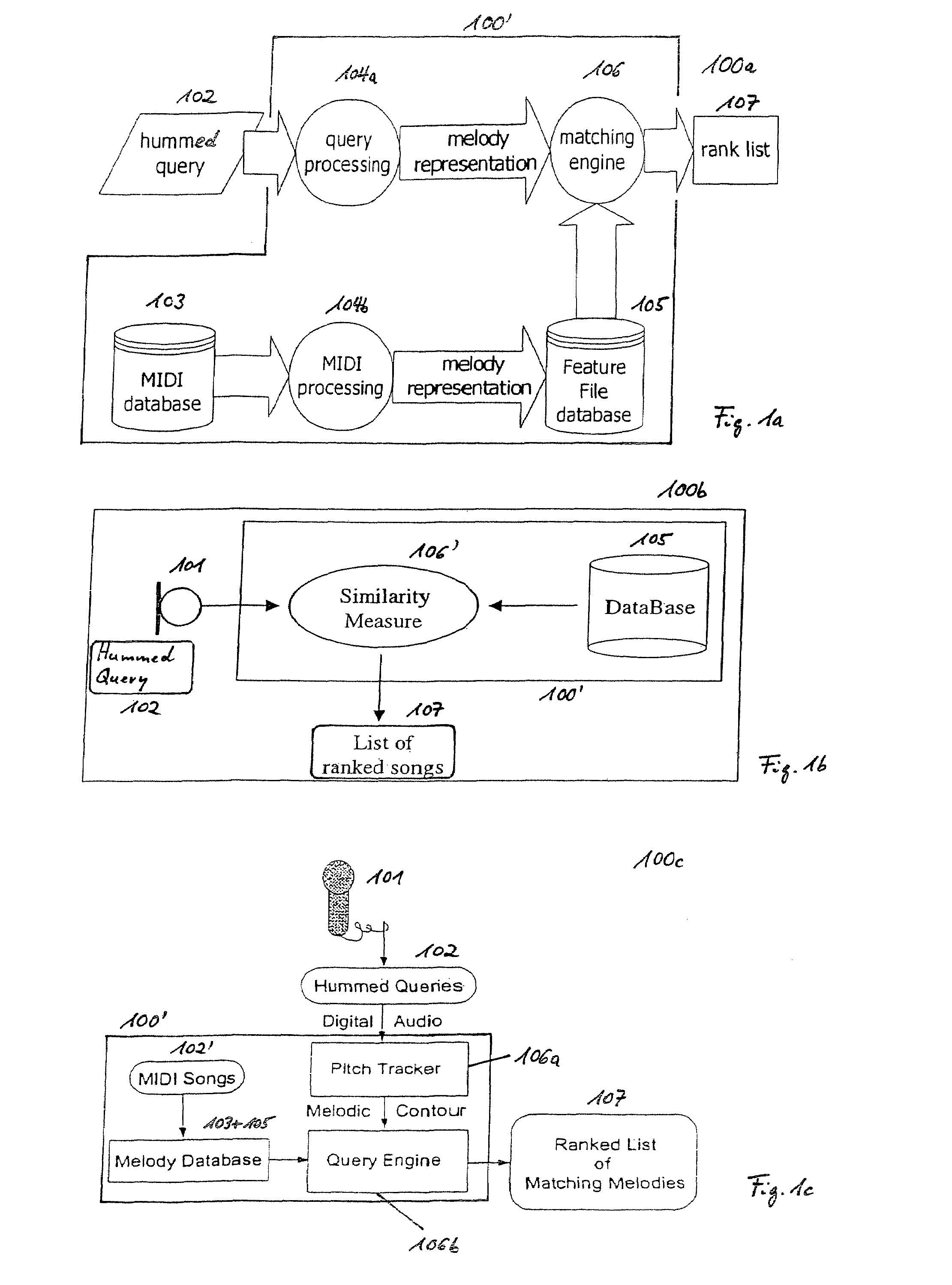 Music information retrieval using a 3D search algorithm