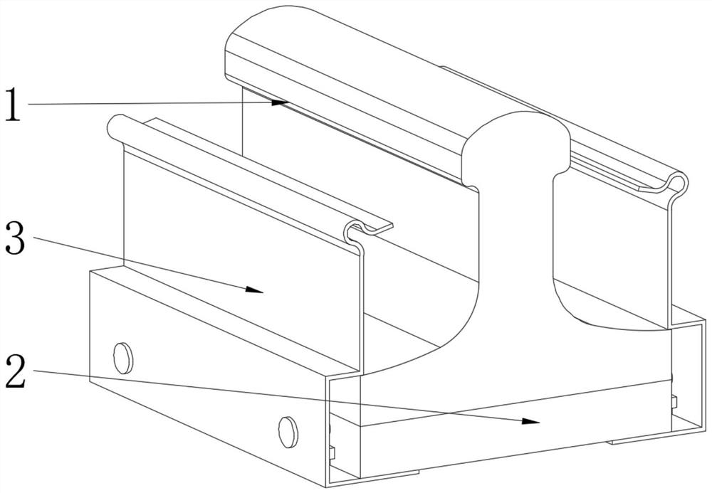 Rubber vibration isolator structure applied to railway track for buffering train vibration