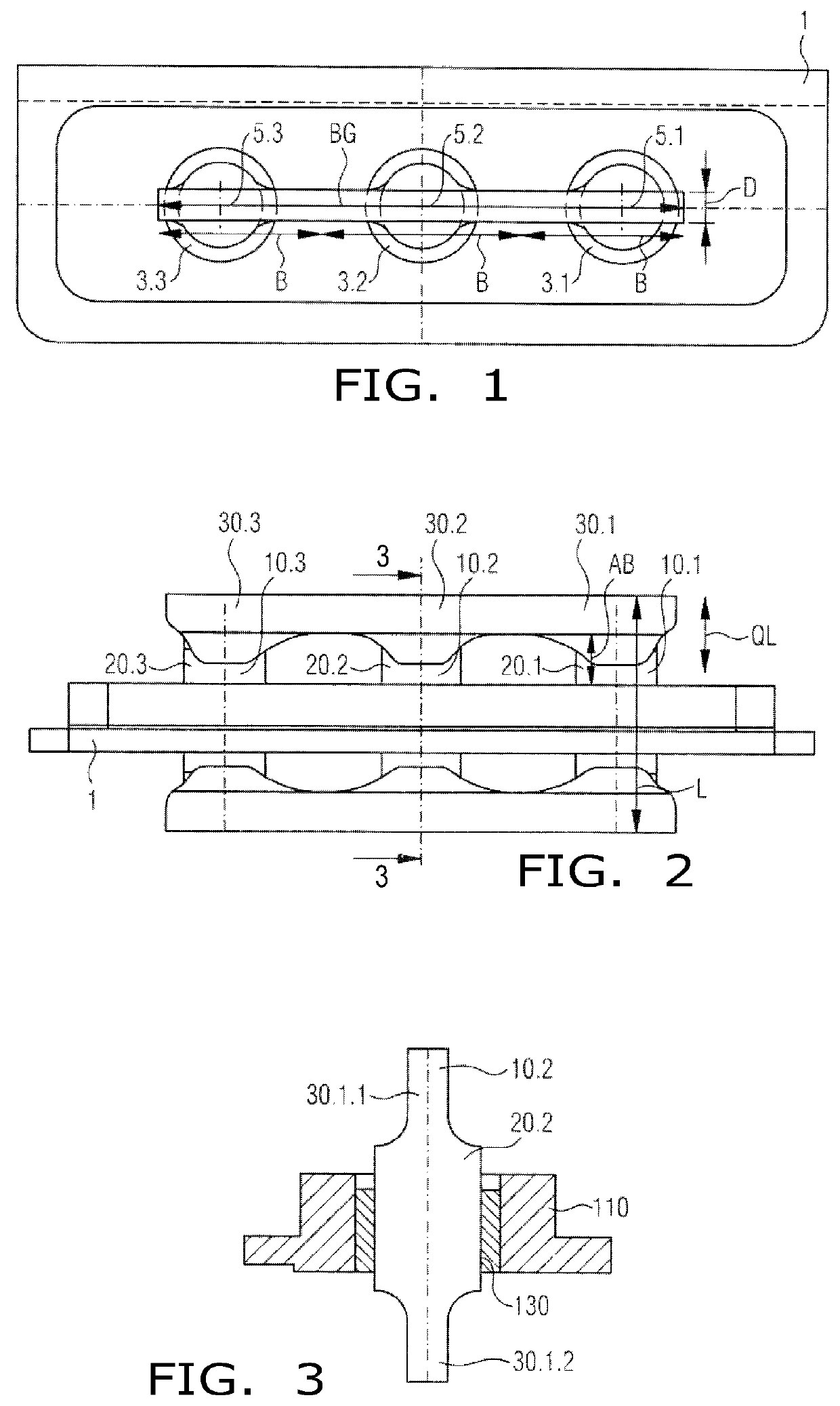 Feedthrough with flat conductor