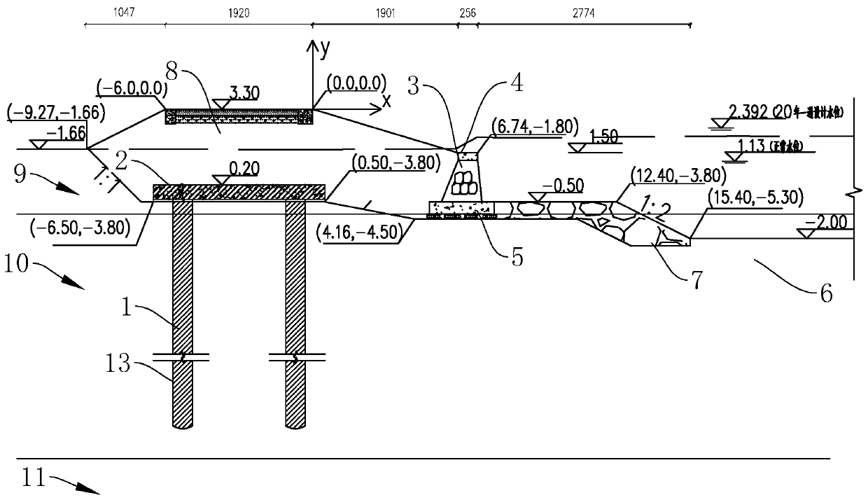 Soft soil foundation embankment structure