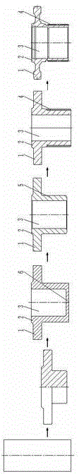 Manufacturing technology of hollow outer gear of electric forklift driving flange