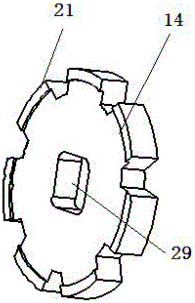 Rotary electromagnet with symmetric magnetic paths