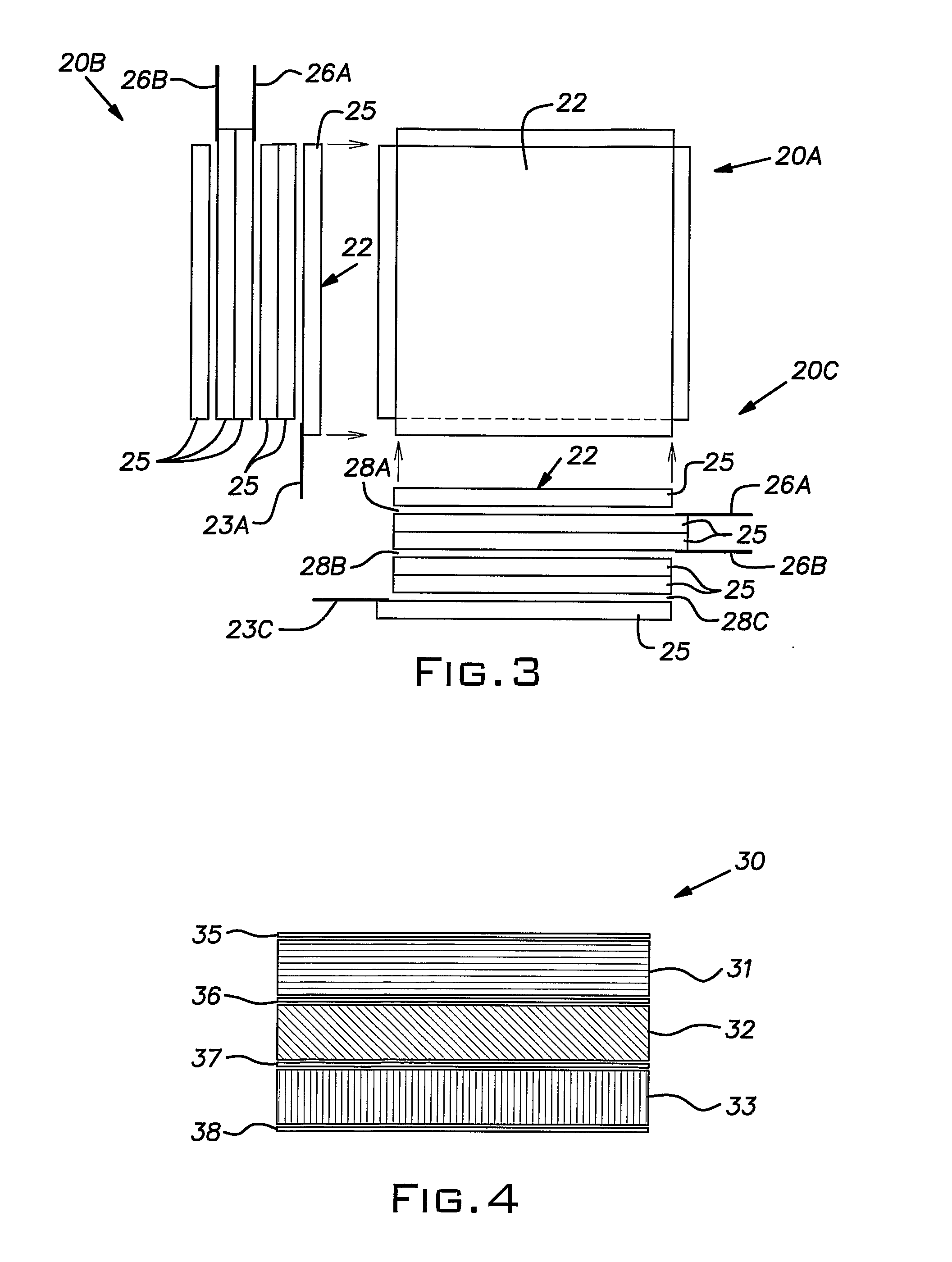 Stacked display with shared electrode addressing