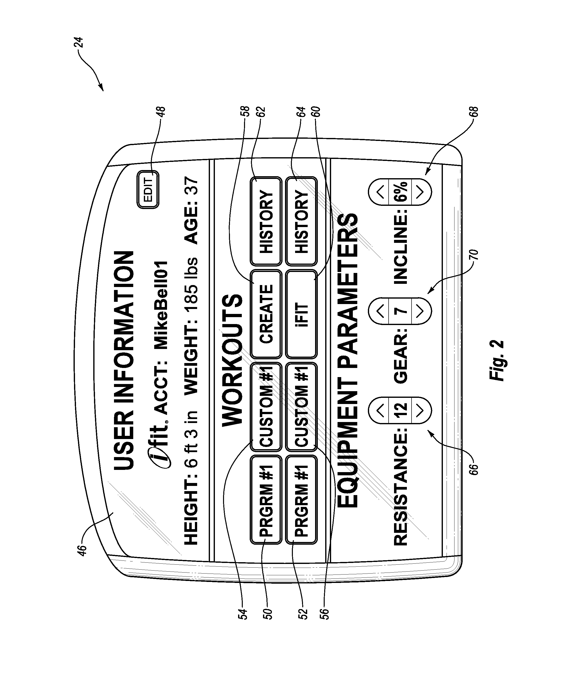 System and method for simulating environmental conditions on an exercise bicycle