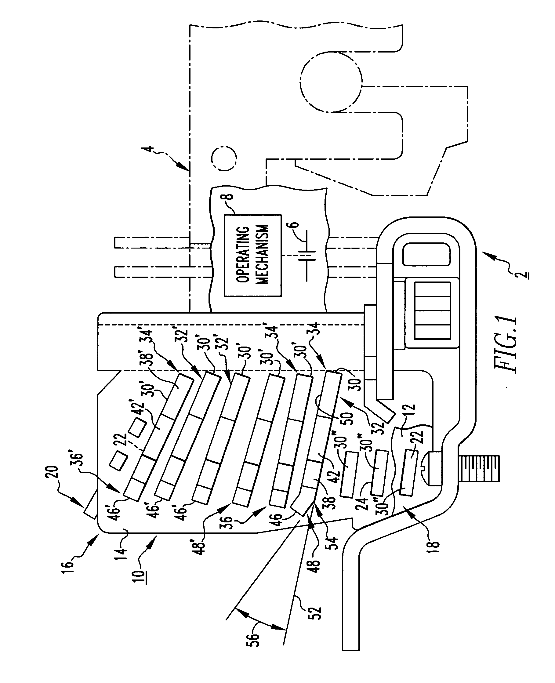 Secondary arc chute and electrical switching apparatus incorporating same