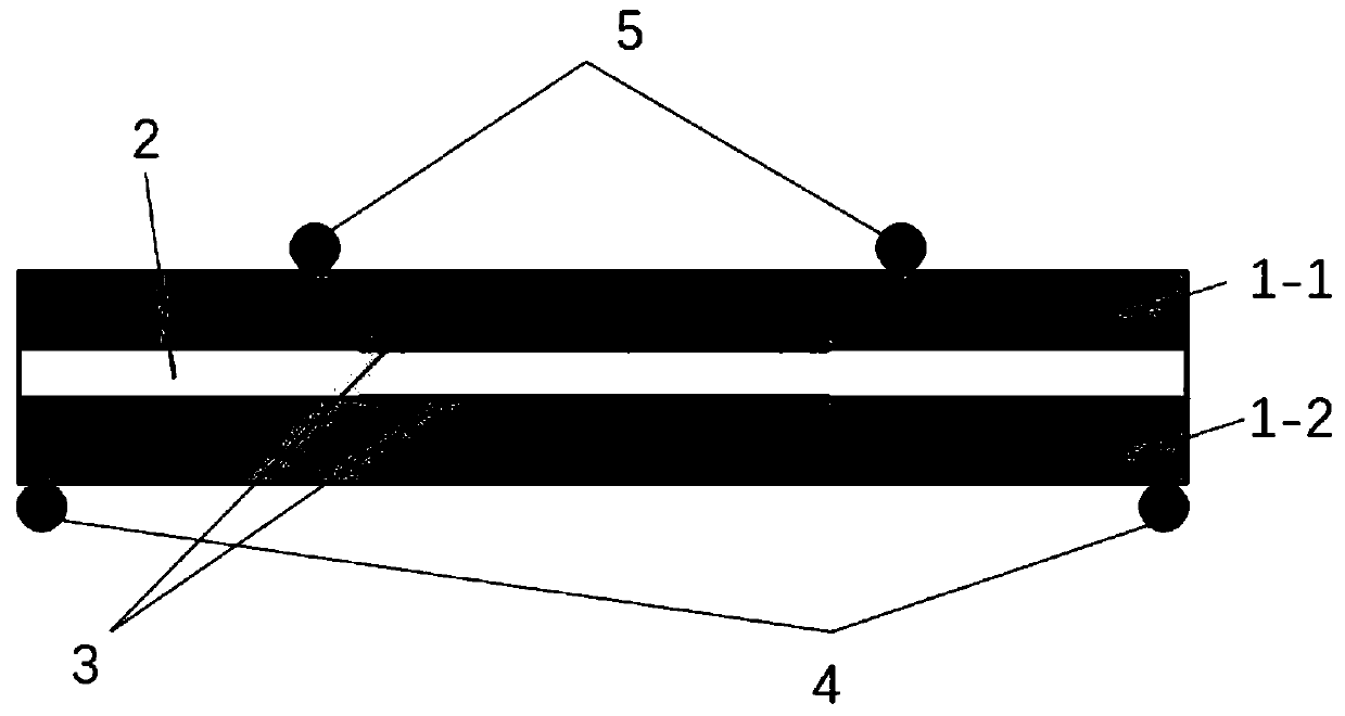 Thin film material flexoelectric coefficient measuring device capable of regulating and controlling strain gradient and method thereof