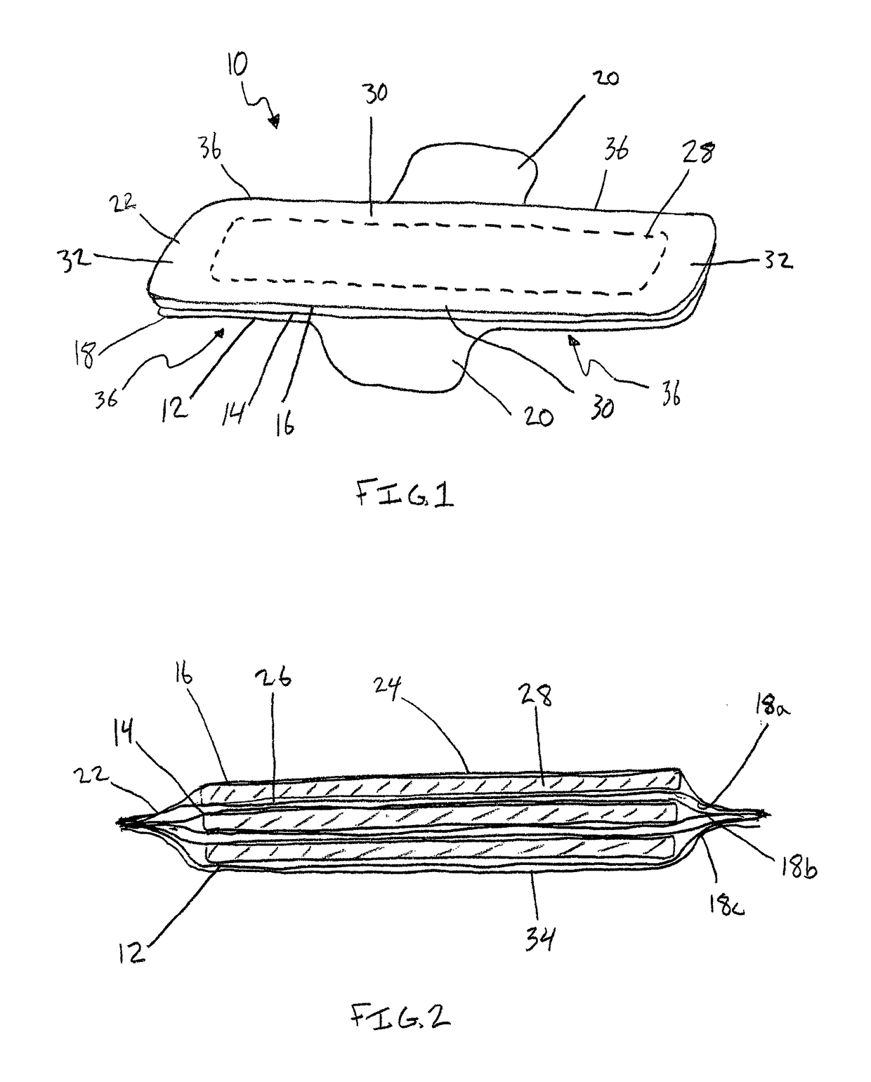 Stackable sanitary pads