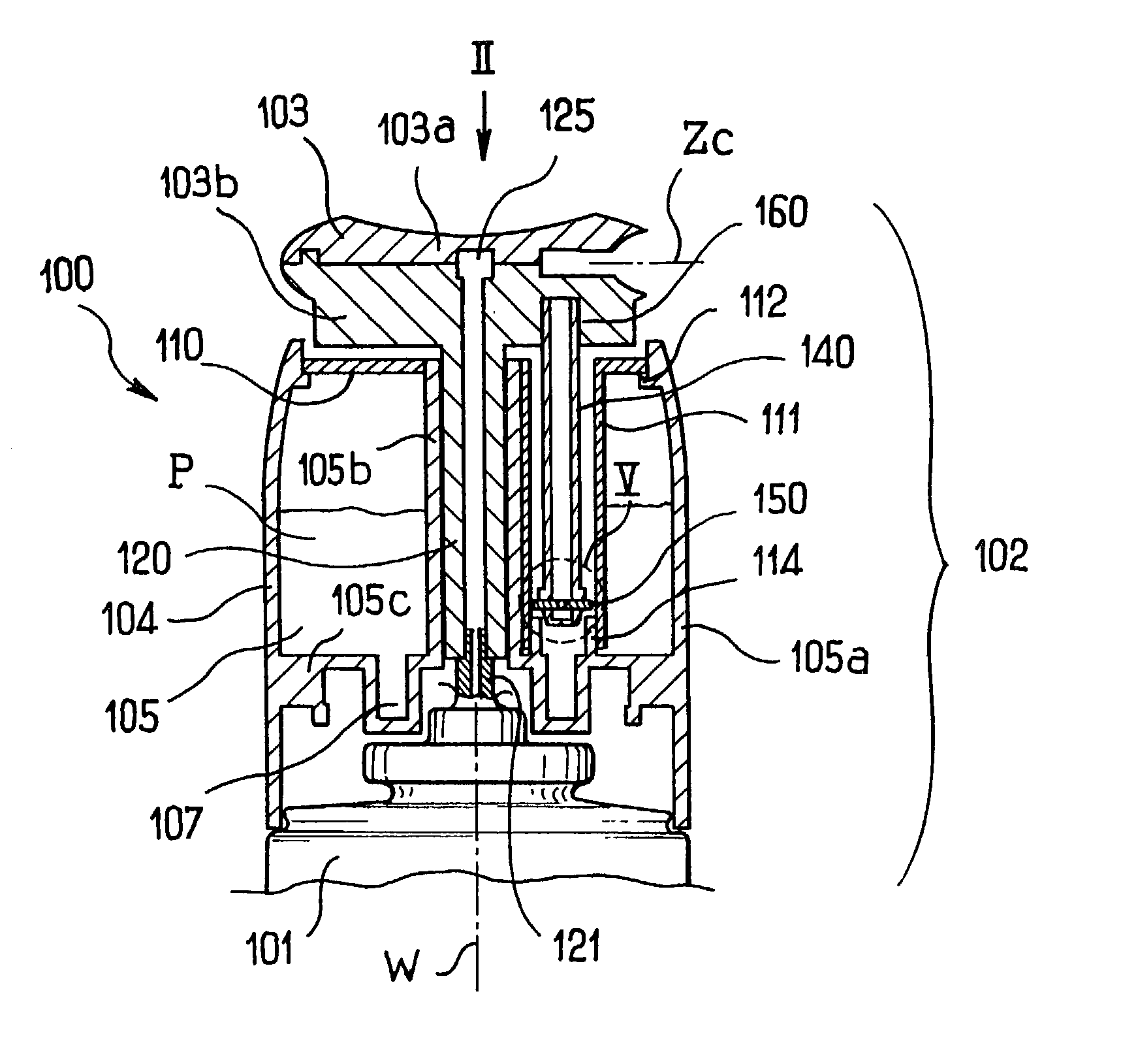 Device for spraying a substance onto a medium