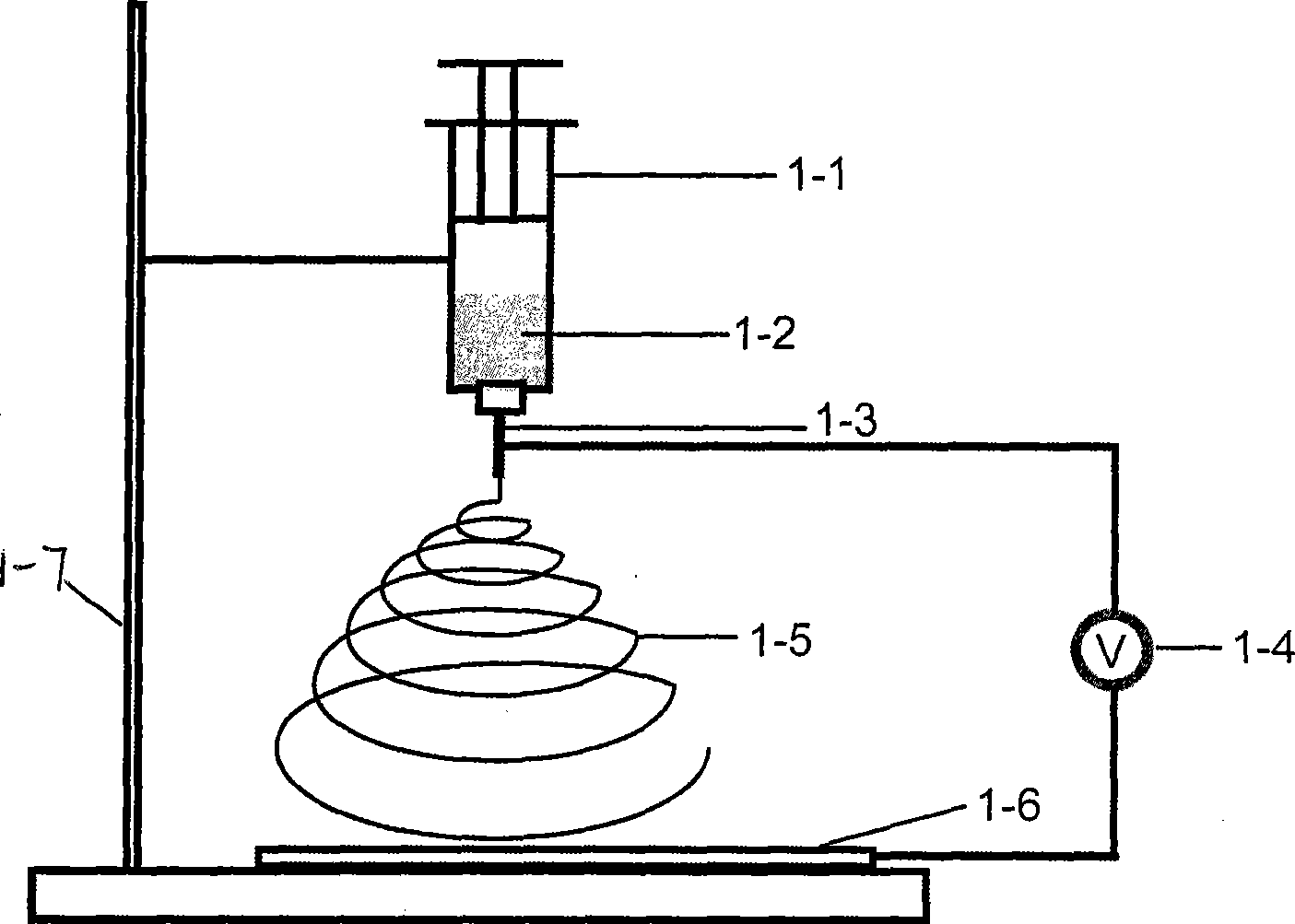 Polymer electrostatic spinning film, preparation and use in biological detection