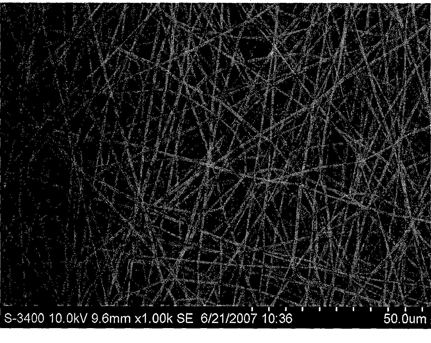 Polymer electrostatic spinning film, preparation and use in biological detection