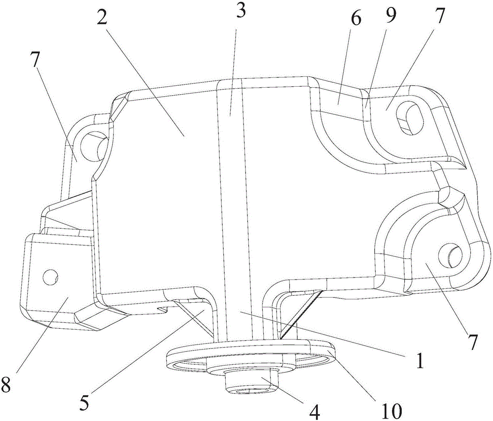 Automobile sector-shaped supporting frame