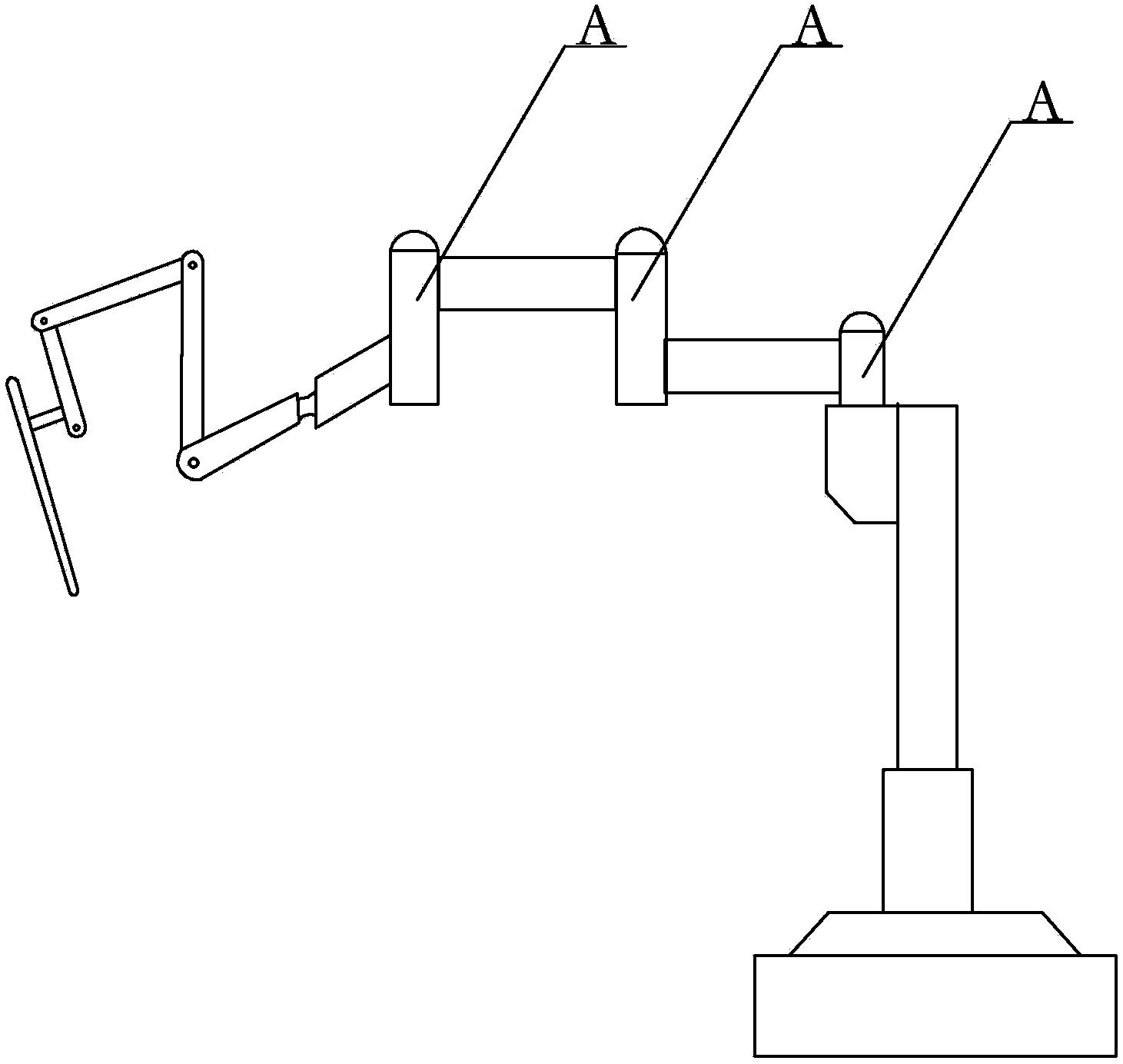 Surgical robot passive joint based on motor drive locking