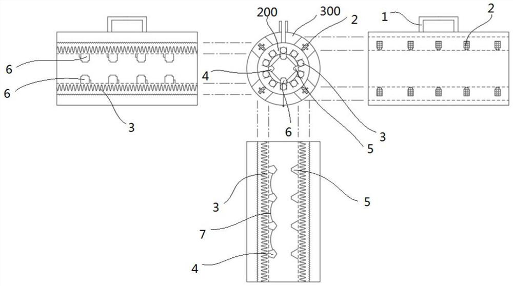 Device for bending FRP rib on site and bending method