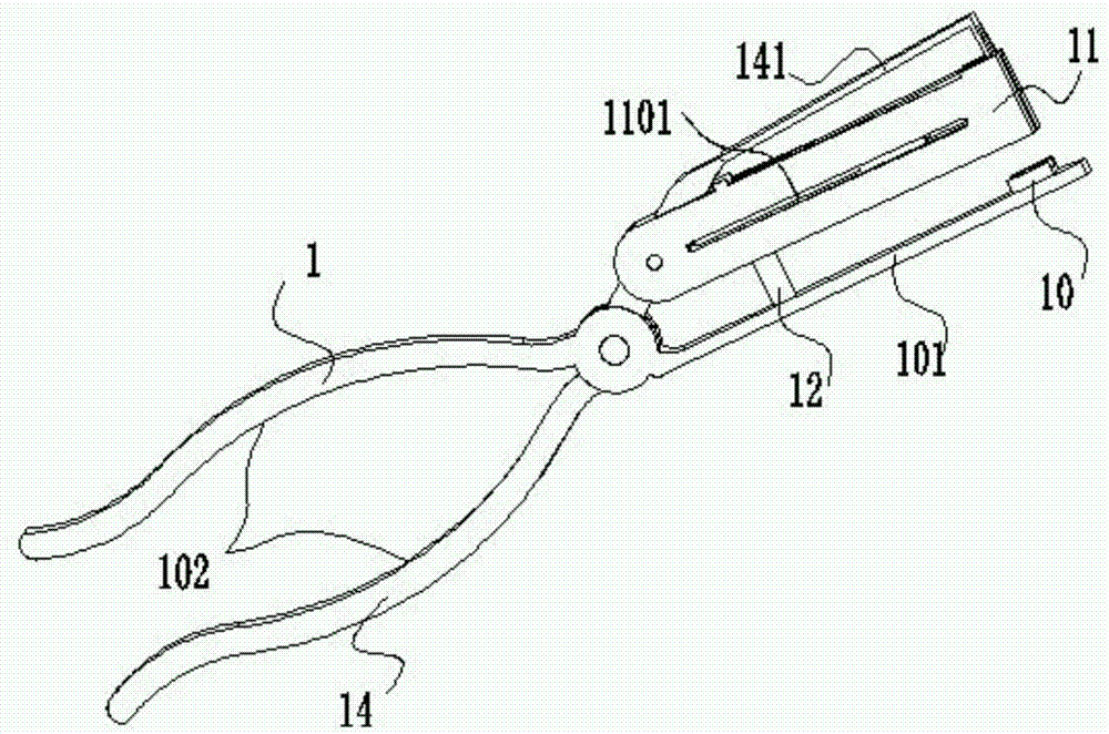 Handheld portable pincers for bundling reinforcing steel bars